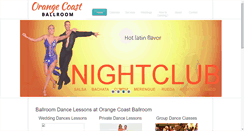Desktop Screenshot of orangecoastballroom.com