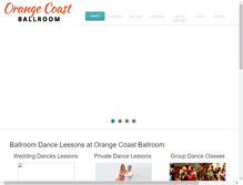 Tablet Screenshot of orangecoastballroom.com